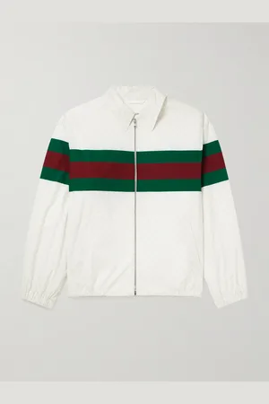Gucci Shell-Trimmed Logo-Print Cotton-Poplin Blouson Jacket - Men - - IT 46