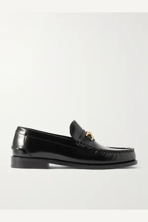 VERSACE Horsebit-Embellished Patent-Leather Loafers - Men - - EU 46