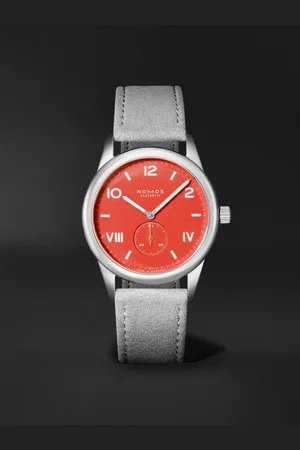Nomos Glashütte Club Campus Hand-Wound 38.5mm Stainless Steel and Suede Watch, Ref. No. 723 - Men