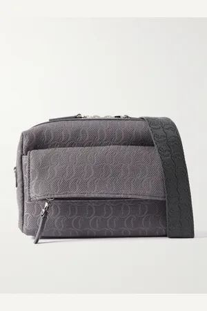Christian Louboutin Zip N Flap Leather-Trimmed Canvas-Jacquard Messenger Bag - Men