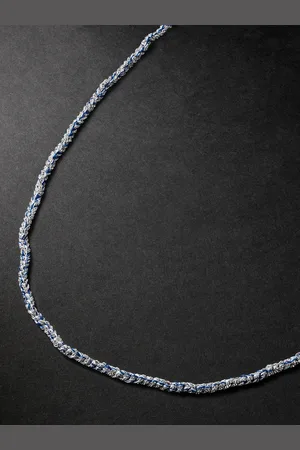 CAROLINA BUCCI Balance Lucky White Gold and Silk Necklace - Men