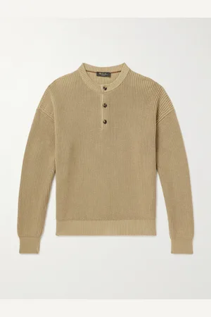 Loro Piana Ribbed Cotton Henley Sweater - Men - - IT 50