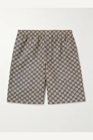Gucci Straight-Leg Monogrammed Linen-Blend Jacquard Shorts - Men - - IT 48
