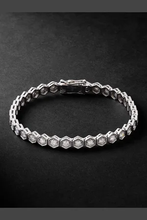 KOLOURS JEWELRY Hexagon XXLarge 18-Karat Gold Diamond Bracelet - Men - - 18