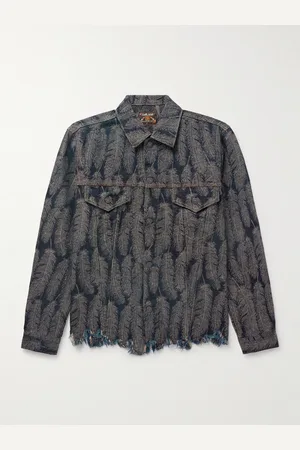 KAPITAL Magpie Distressed Denim-Jacquard Jacket - Men - - 3