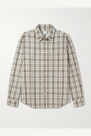 Bottega Veneta Checked Cotton Oxford Shirt - Men - - IT 48