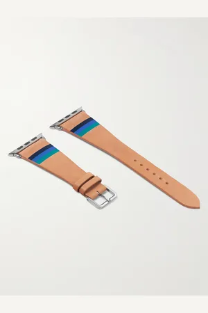 La Californienne Striped Leather Watch Strap - Men