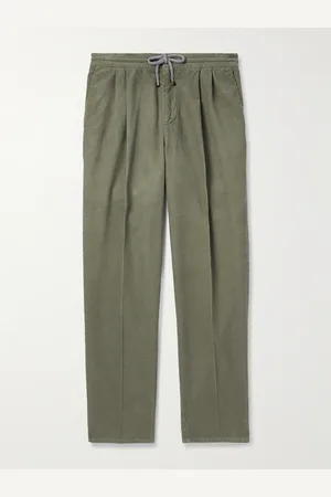 Brunello Cucinelli Straight-Leg Pleated Cotton-Corduroy Drawstring Trousers - Men - - IT 54