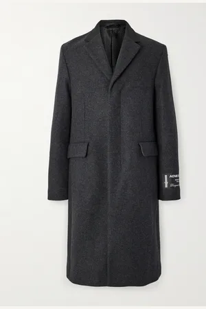 Acne Studios Orkar Logo-Appliquéd Grosgrain-Trimmed Brushed Wool-Blend Coat - Men - - IT 44