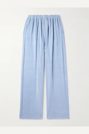 Balenciaga Wide-Leg Striped Fleece Drawstring Pyjama Trousers - Men - - S