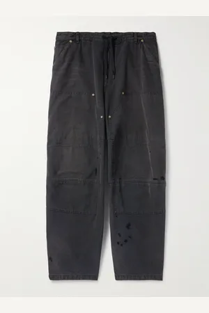 Balenciaga Double Knee Panelled Distressed Drawstring Jeans - Men - - IT 44