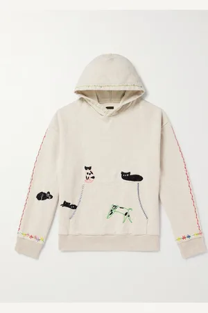 KAPITAL Embroidered Cotton-Jersey Hoodie - Men - - 1
