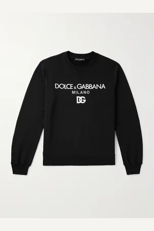 Dolce & Gabbana Logo-Print Embroidered Cotton-Jersey Sweatshirt - Men - - IT 48
