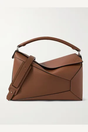 Loewe Puzzle Edge Large Logo-Debossed Full-Grain Leather Messenger Bag - Men
