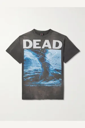 SAINT MXXXXXX Dead Heathen Printed Distressed Cotton-Jersey T-Shirt - Men - - S