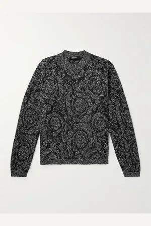 VERSACE Jacquard-Knit Cotton-Blend Sweater - Men - - IT 48