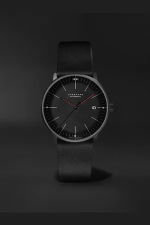 Junghans Max Bill Bauhaus Automatic 38mm PVD-Coated Stainless Steel and Leather Watch, Ref. No. 27/4308.02 - Men