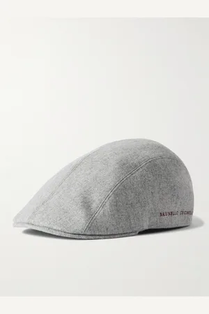Brunello Cucinelli Logo-Embroidered Virgin Wool-Flannel Flat Cap - Men - - M