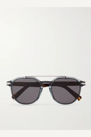 Dior DiorBlackSuit RI Round-Frame Acetate and Silver-Tone Sunglasses - Men