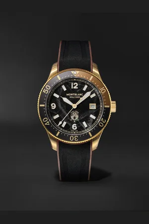 Montblanc Iced Sea Automatic 41mm Gold-Tone and Rubber Watch, Ref. No. MB133300 - Men