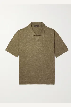Loro Piana Silk, Cashmere and Linen-Blend Polo Shirt - Men - - IT 48