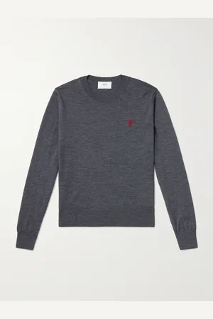 Ami ADC Logo-Embroidered Merino Wool Sweater - Men - - L