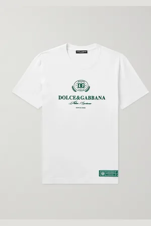 Dolce & Gabbana Logo-Flocked Cotton-Jersey T-Shirt - Men - - IT 44