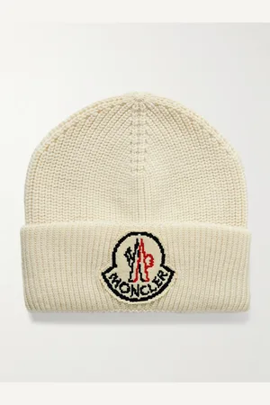 Moncler Logo-Appliquéd Ribbed Virgin Wool Beanie - Men