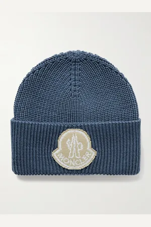 Moncler Logo-Appliquéd Ribbed Virgin Wool Beanie - Men