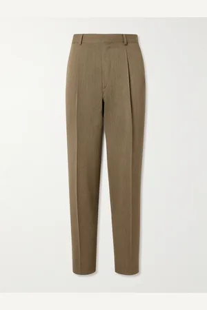 Loro Piana Tapered Pleated Wool-Twill Suit Trousers - Men - - IT 50