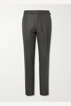 Tom Ford Shelton Straight-Leg Wool, Mohair, Linen and Silk-Blend Trousers - Men - - IT 46