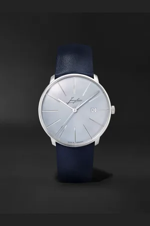 Junghans Meister Fein Signatur Automatic 39.5mm Stainless Steel and Leather Watch, Ref. No. 27/4359.00 - Men