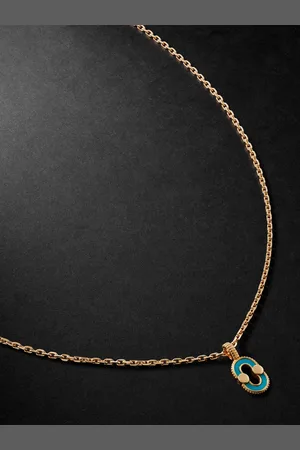 Viltier Magnetic 18-Karat , Turquoise and Lapis Lazuli Pendant Necklace - Men