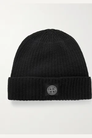 Stone Island Logo-Appliquéd Ribbed Wool Beanie - Men