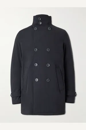 HERNO Double-Breasted Padded Stretch-Shell Down Peacoat - Men - - IT 52