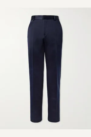 VALENTINO GARAVANI Tapered Silk-Satin Trousers - Men - - IT 48