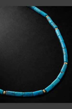 JACQUIE AICHE Gold Turquoise Beaded Necklace - Men