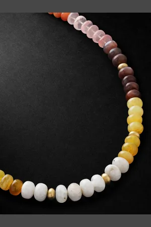 JACQUIE AICHE Gold Opal Beaded Necklace - Men