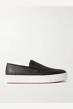 Christian Louboutin Boatissimo Cross-Grain Leather Slip-On Sneakers - Men - - EU 40