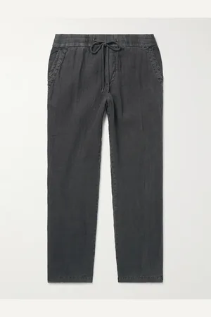 James Perse Straight-Leg Garment-Dyed Linen Drawstring Trousers - Men - - 2