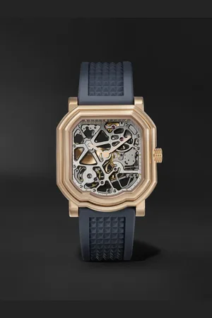 Gerald Charles Octavio Garcia Maestro 8.0 Squelette 39mm Automatic 18-Karat Rose Gold and Rubber Watch, Ref. No. GC8.0-RG-06 - Men