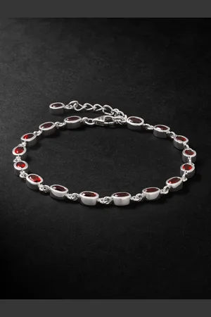 PATTARAPHAN Baby Ying 14-Karat White Gold Garnet Bracelet - Men