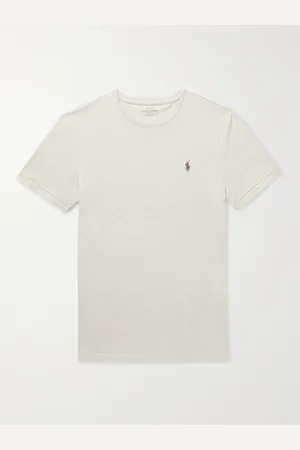 Ralph Lauren Slim-Fit Logo-Embroidered Mélange Cotton-Jersey T-Shirt - Men - - XS