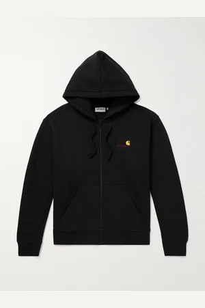 Carhartt Logo-Embroidered Cotton-Blend Jersey Zip-Up Hoodie - Men - - M