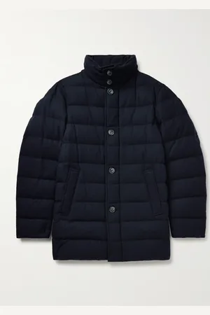 HERNO Slim-Fit Quilted Recycled Cashmere-Blend Twill Coat - Men - - IT 52