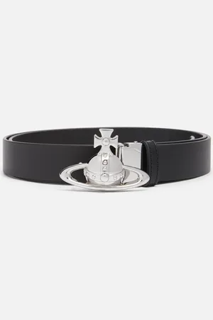 Vivienne Westwood Orb Buckle Palladio Leather Belt