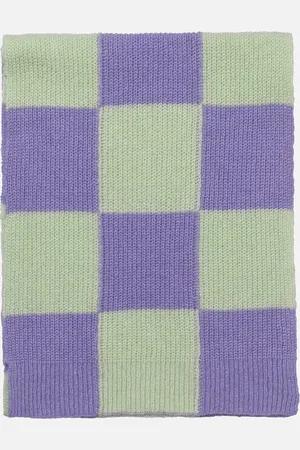 STINE GOYA Orphea Checked Ribbed-Knit Scarf