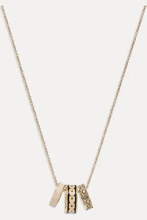 Coach Plated, Enamel and Crystal Necklace
