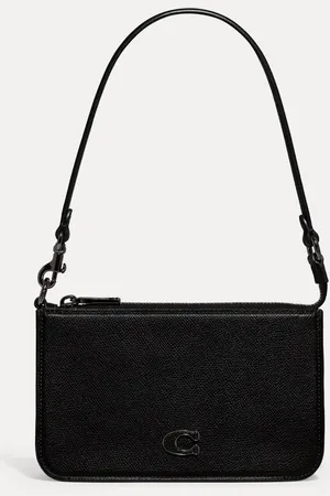 Coach Cross-Grain Leather Pouch Bag