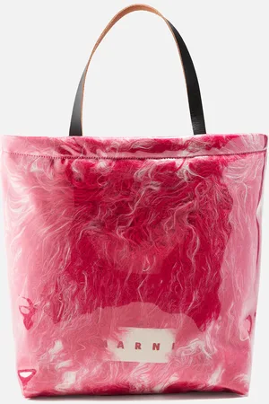 Marni Faux Fur and PVC Tote Bag